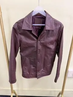J.CREW レザー シングルライダース ジャケット ボルドーのサムネイル