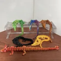 多色ドラゴン立体オブジェ おもちゃ 3Dフィジェットドラゴン30cm 6体セット