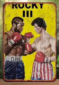 【輸入品】ブリキ看板/映画『ロッキー3』ポスター看板