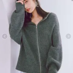 フレイアイディー FRAY I.D 2wayオフショルスキッパージップニット