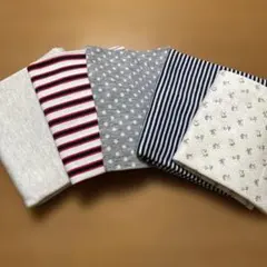 未使用　C&S カットソー生地　はぎれセット② 340g チェック&ストライプ