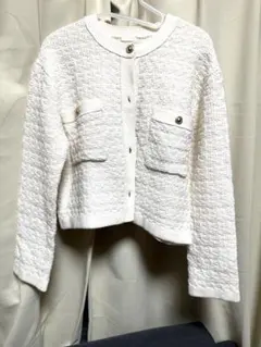 ホワイト テクスチャー カーディガンGu