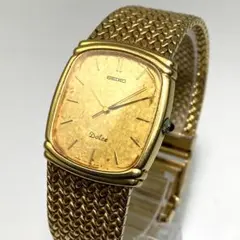 稼働 新品電池 SEIKO Dolce 7741-5110 ゴールド腕時計