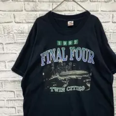 USA製90sヴィンテージTシャツ！シングルステッチブラック古着 2XL0518