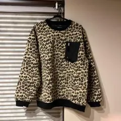 improves ヒョウ柄 ボア　フリース Lサイズ