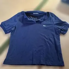 ネイビー ポロシャツ 半袖 ロゴ入り