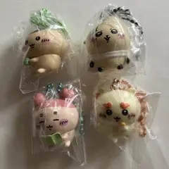 ちいかわマスコットつきビスケット キーホルダー まとめ売り 4点