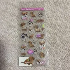 平成レトロ　シール　犬