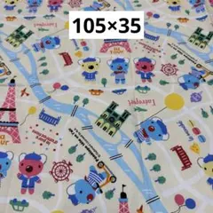 48 ペネロペ柄　クリーム色　オックス生地　105×35