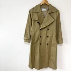 【ナノユニバース】ロングトレンチコートS　茶色ブラウン系　コットン　スプリング春