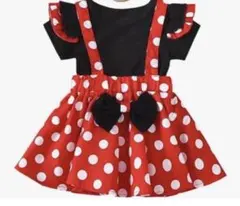 ミニーマウス風ドレス 120センチ　カチューシャ付