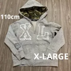X-LARGE 110cm グレー パーカー