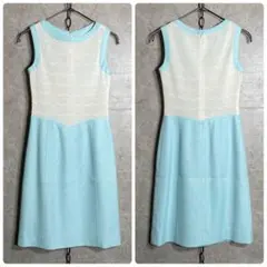 ★Courreges 3Dサマーニット ノンスリーブワンピース ワンポイントロゴ