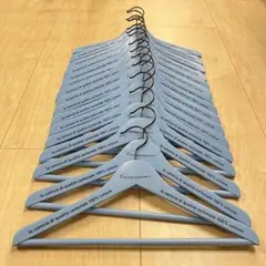 木製ハンガー 16本 40.5cm Camicissima 水色 ペールブルー