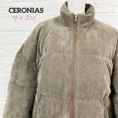 CERONIAS コーデュロイダウンジャケット M ベージュ ライトベージュ