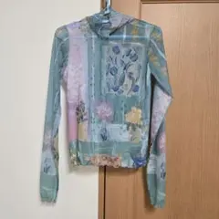 POPPY シースルーハイネックトップス