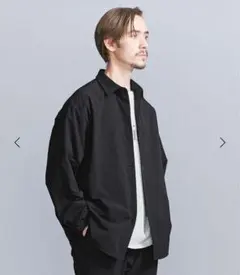 極美品ビューティアンドユース360masterリラックススナップシャツXL黒