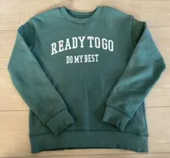 裏起毛　ロゴトレーナー 140 グリーン