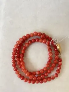 珊瑚サンゴネックレス5.2mm、重约17.5g