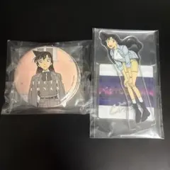 名探偵コナン　セガ ラッキーくじ　E賞　毛利蘭　アクリルスタンド＆缶バッチ