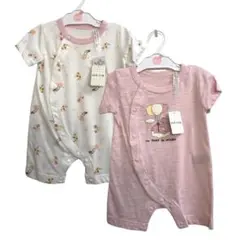 新品【匿名配送】新生児カバーオール2枚組