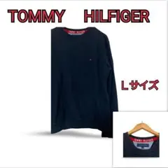 輸入古着　古着　トミーヒルフィガー トミー　L ネイビー　トレーナー スウェットのサムネイル