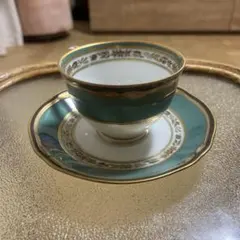 ノリタケ　ハナリンス　ティーカップ ソーサー 2客セット 金彩 花柄