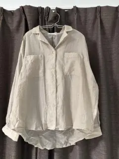 【お値下げ中】natural couture シアーシャツ　ベージュのサムネイル