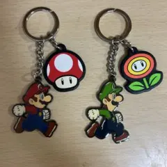 任天堂 スーパーニンテンドーワールド ユニバ キーホルダー マリオ、ルイージのサムネイル