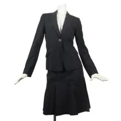 コムサイズム スカートスーツ S ブラック 黒 7号 レース 13【新品同様】