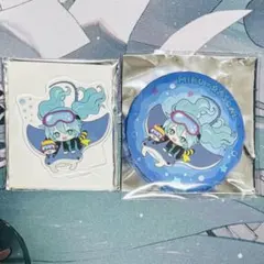 新品未使用★ラスカル×初音ミク ココラボ SDアクスタ＆缶バッジセット