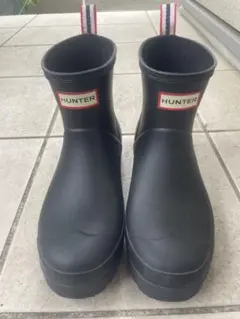 さきたん　HUNTER ハンターレインブーツショート 24cm 黒　UK5 さきたん様専用 HUNTER ハンターレインブーツショート 24cm 黒 UK5