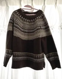 Samansa Mos2 ブラウンニット