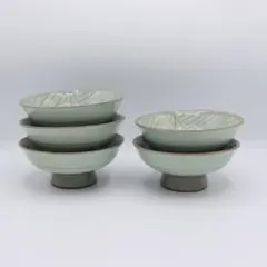 とうじ　小皿　5個セット 高台皿　高台鉢　陶器
