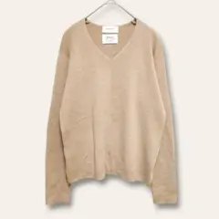 【オペークドットクリップ】Vネックニット　Filivivi　ベージュ　36　無地