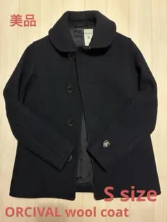 ORCIVALウールコートネイビーS