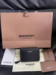 バーバリー コインケース ジップアラウンドレザーウォレット BURBERRY