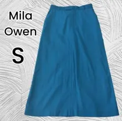 【Mila Owen】グリーン タイトロングスカート やや厚手 Sサイズ