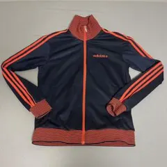 adidas トラックジャケット 00s ネイビー オレンジ