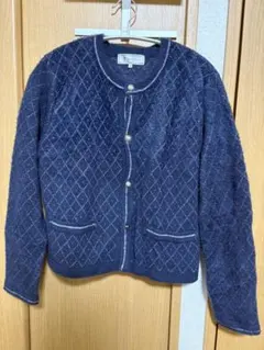 ROPÉ PICNIC 金ボタンフェザーラメニットカーディガン