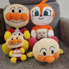 호빵맨 봉제인형 4점 세트
