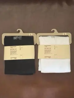 MUJI 無印良品 リブ編みタンクトップ Lサイズ 2枚セットのサムネイル