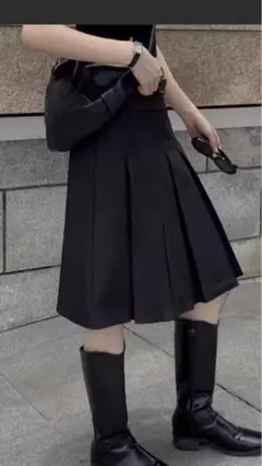ブラック プリーツミニスカート美品