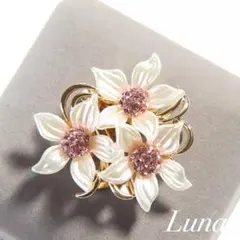 かわいい お花 ブローチ スカーフ留め レディース 上品 花　結婚式