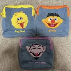 セサミストリート ビッグバード アーニー カウント伯爵 ポーチ