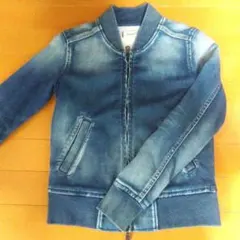 ヤヌーク　デニット　デニムジャケット　ユーズド加工