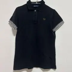 【FRED PERRY 】レディース　半袖ポロシャツ ブラック×イエローのサムネイル