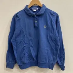 【R457】 FRED PERRY スウェット ポロシャツ サイズM ブルー