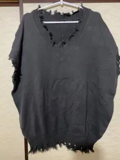 オーバーサイズ Vネックニットベスト