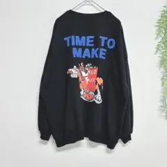 7738 トラスティ 長袖トレーナー トップス バックプリント シンプル 150